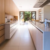 Large pristine kitchen.